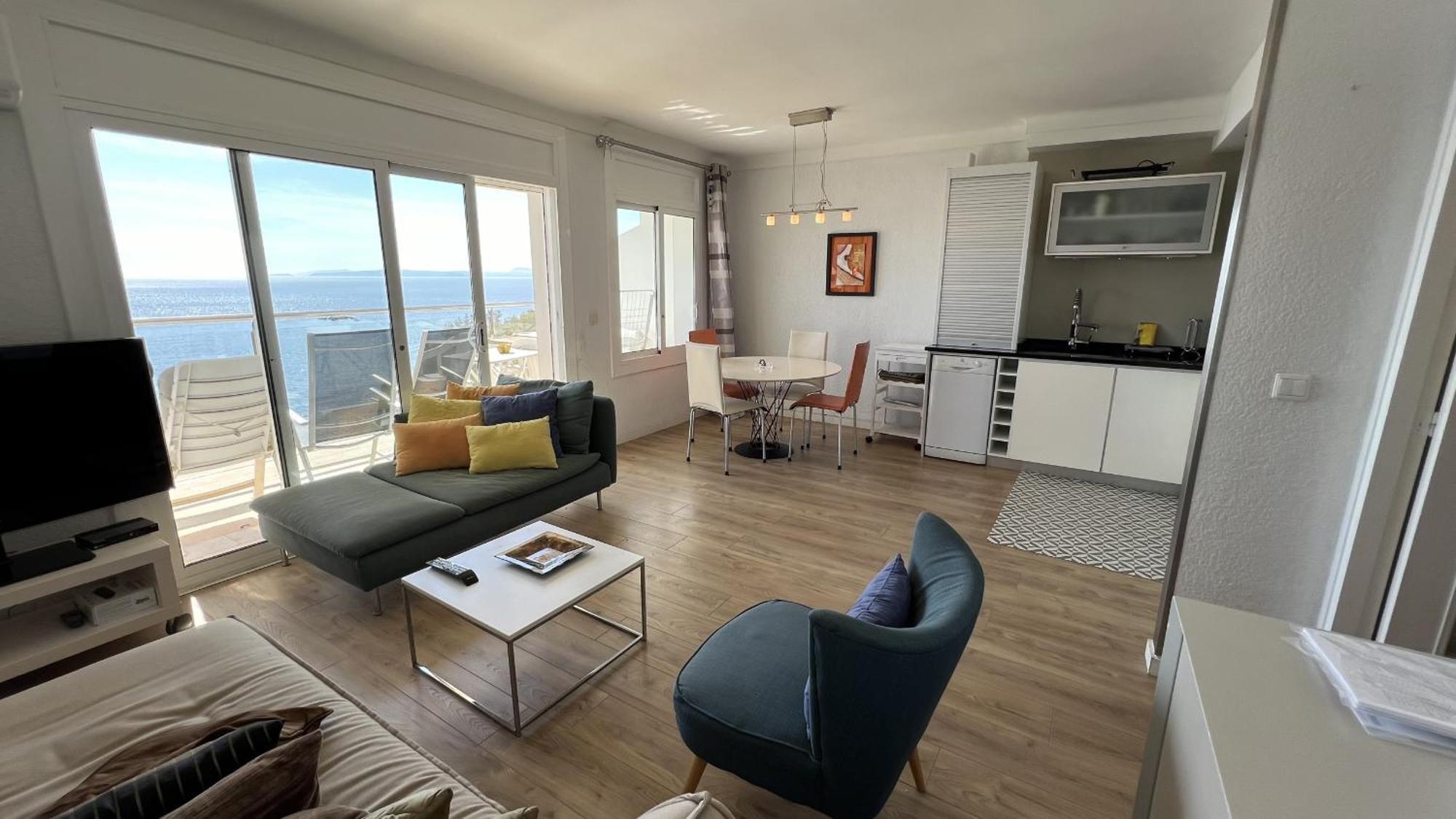 Apartamento Vista Mar Y Parking En Roses Av-27 외부 사진