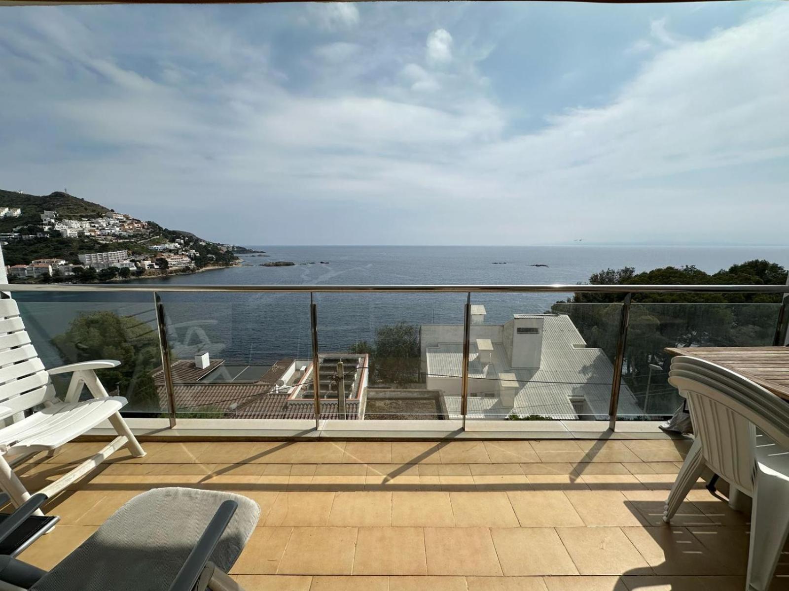 Apartamento Vista Mar Y Parking En Roses Av-27 외부 사진
